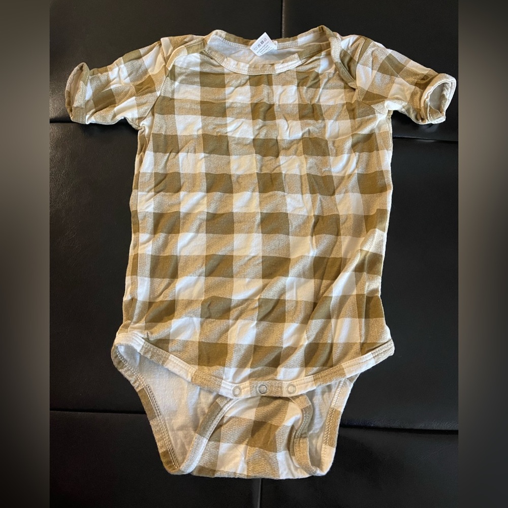 kate quinn checkered onesie